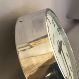 Functional industrial clock brillie polished alu 24 cm station pendulum 1960