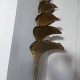 Wall lamp design in gilded metal, leaf décor