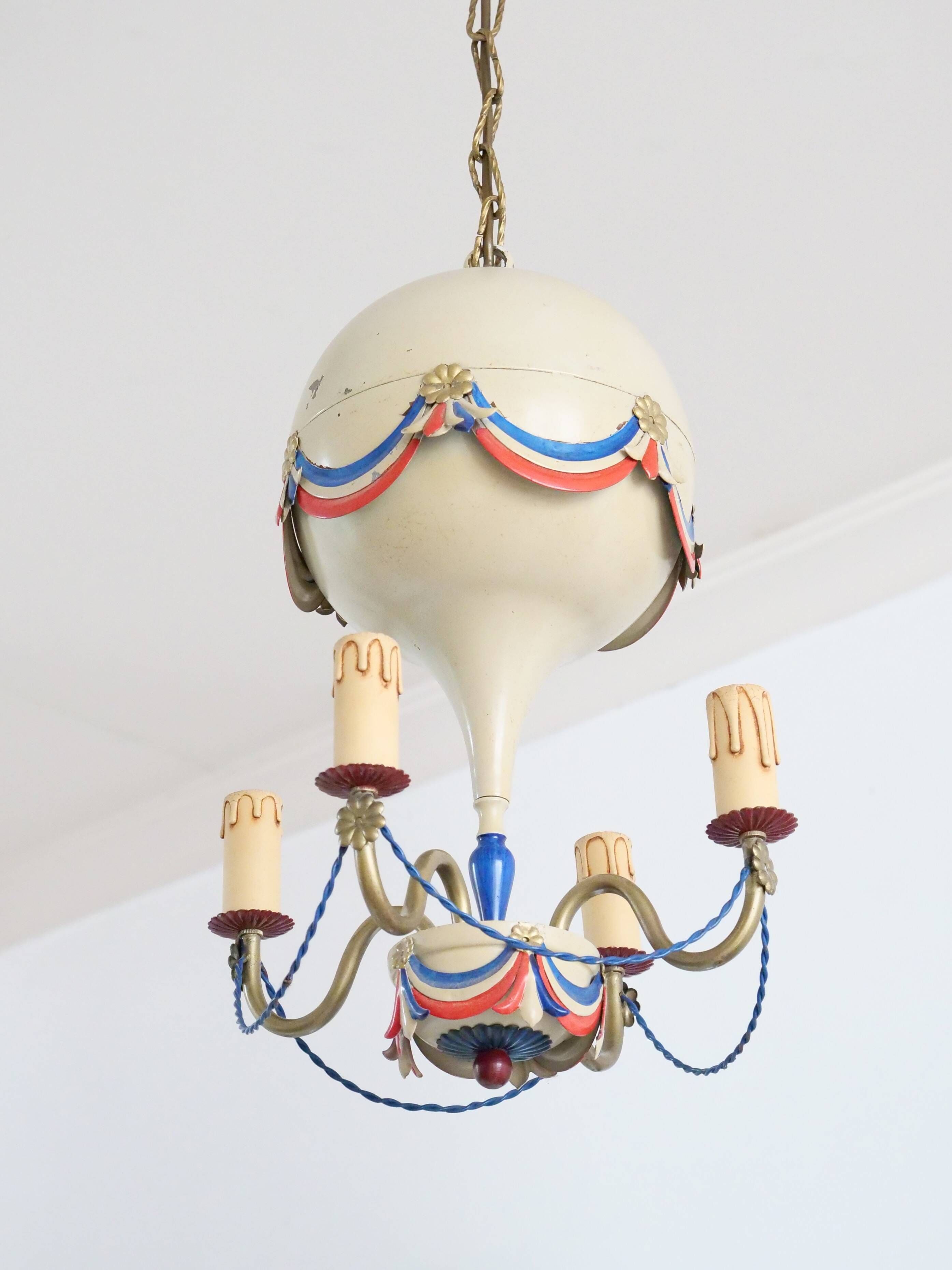 Lustre Montgolfière d'époque 50