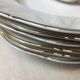 Hollow porcelain plates of pure white and gold