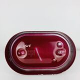 Prisma industrial bulkhead wall light, red, vintage