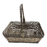 Antique woven metal basket