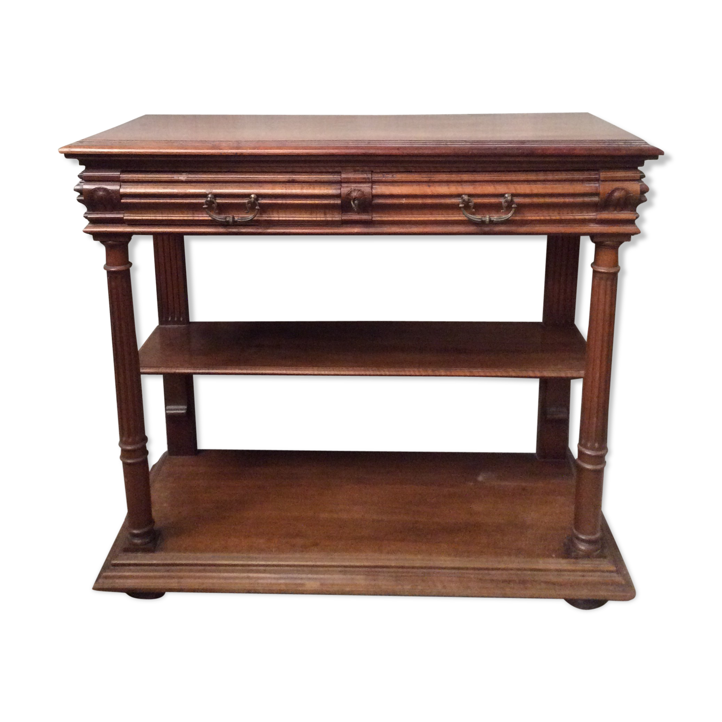 Neoclassical dessert walnut marble classic Henri ll