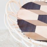 Rattan tripod plant stand