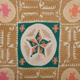 Hand knotted rug, vintage Turkish rug 117x125 cm