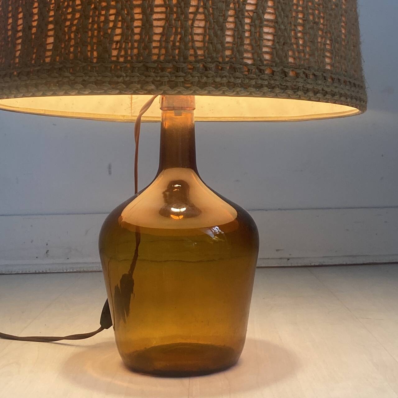 Vintage 1970s Dame Jeanne lamp