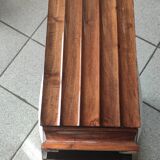 Charming period heater of the decorative arts in solid walnut