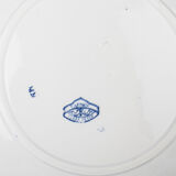 Old plate Carmen land of iron decoration dragonfly, Sarreguemines. 1875 - 1900