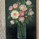 Small oil on panel Flowers