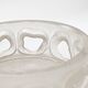 Decorative Organic Glass Vases, set of two engraved sculptural pieces, vintage