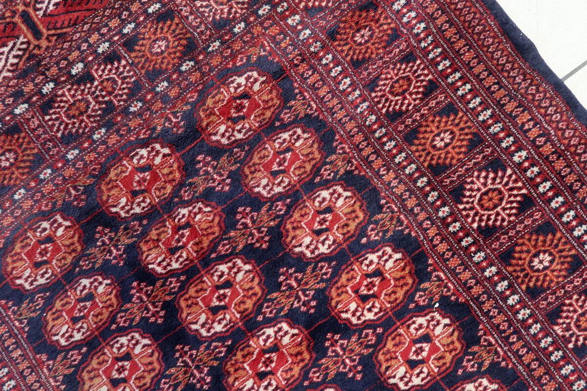 Tapis Boukhara ouzbek vintage fait main, 153 cm x 254 cm, années 1960 - 1C1151