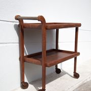 Vintage wood dessert, roller bar, roller table, servant, vintage wood dessert table