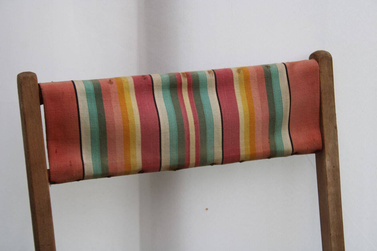 Old wooden folding chair