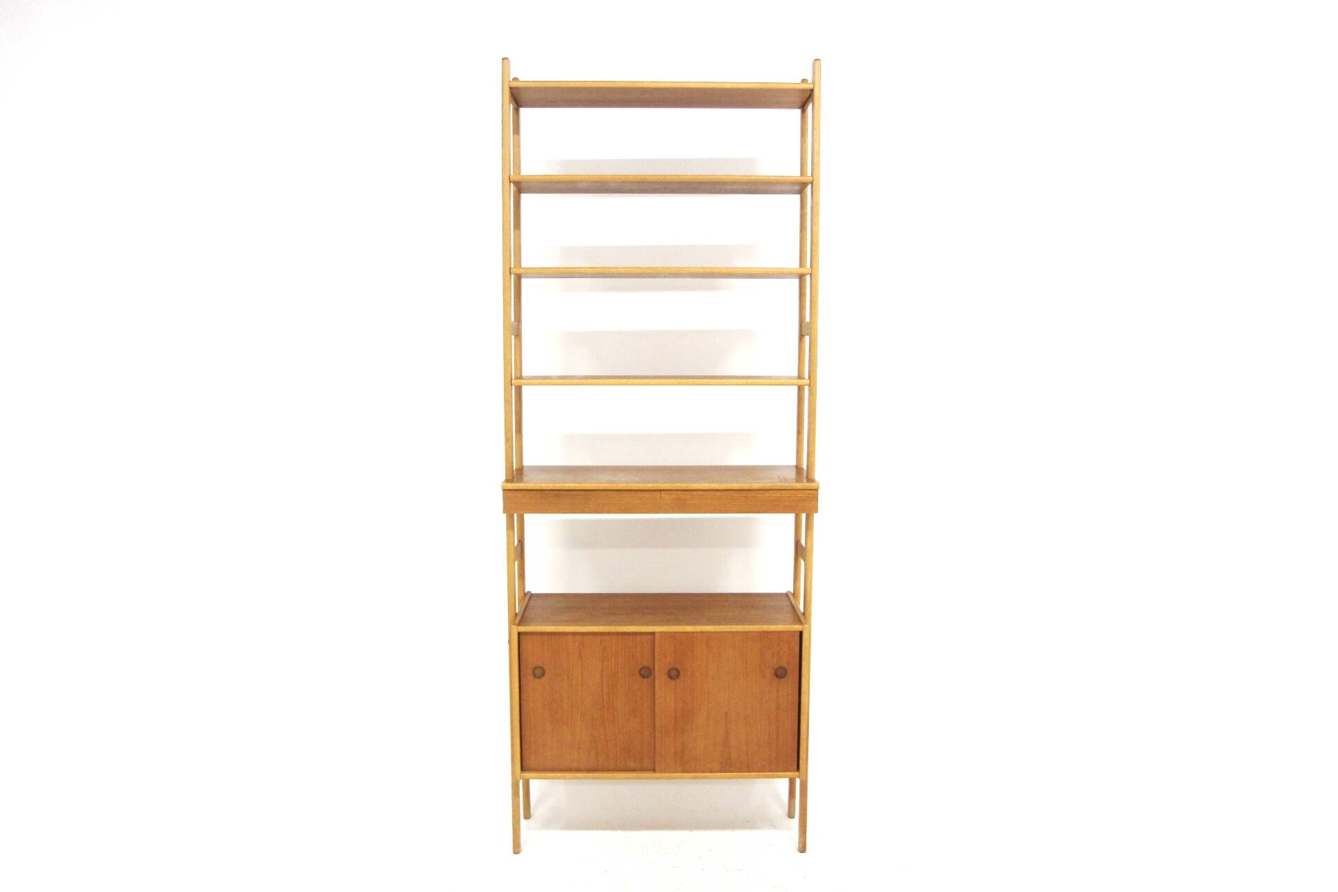 Bibliothèque scandinave en teck et en chêne, Suède, 1960