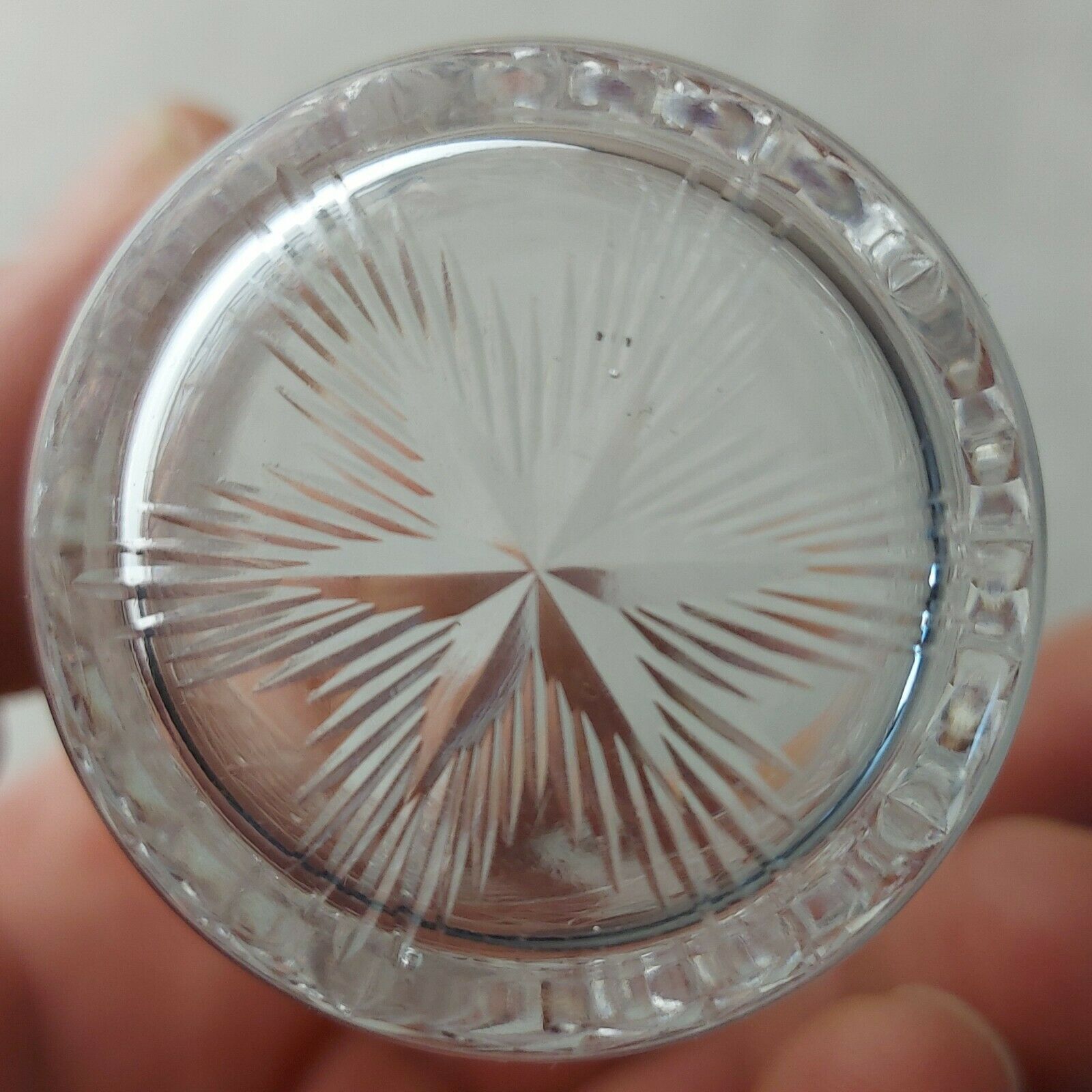 Set of 3 fine glasses, cut crystal, from Baccarat / Saint Louis