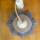 Old tosel suspension frosted blue glass vintage style #e469