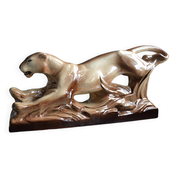 Art ceramic Ste Radegonde Art Deco Panther
