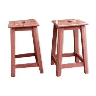Paire de tabourets d'atelier