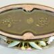 Planter, art nouveau, iris, enameled ceramic, signed Gustave De Bruyn, Fives-Lille