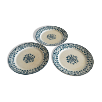 3 flat plates FT Badonviller model "Oriental"