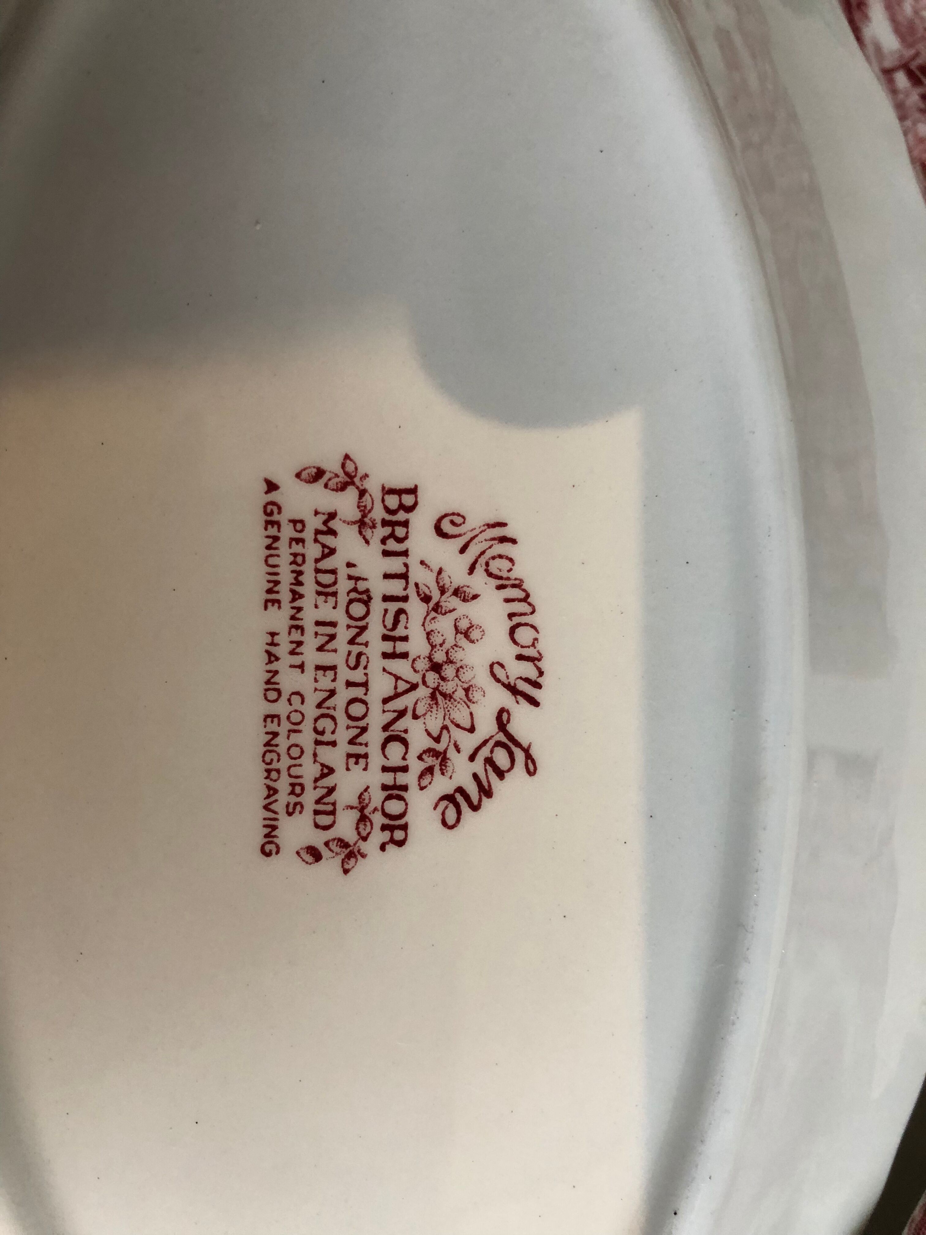 Set of 6 Memory Lane British Anchor dishes