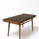Table basse Tchécoslovaque 1960s, plateau verre noir