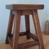 Solid oak wood stool