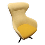 Fauteuil design en tissu jaune et métal noir - Cider Queen