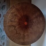 English marquetry pedestal table