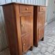 Pair of bedside commodes in walnut. Italy circa 1700s