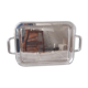 Rectangular silver metal top
