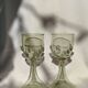 Pair of Mouthblown Wine Glass - Dots