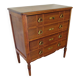 Art Deco chest of drawers - 4 drawers - locks - checkered wood veneer top - 50s