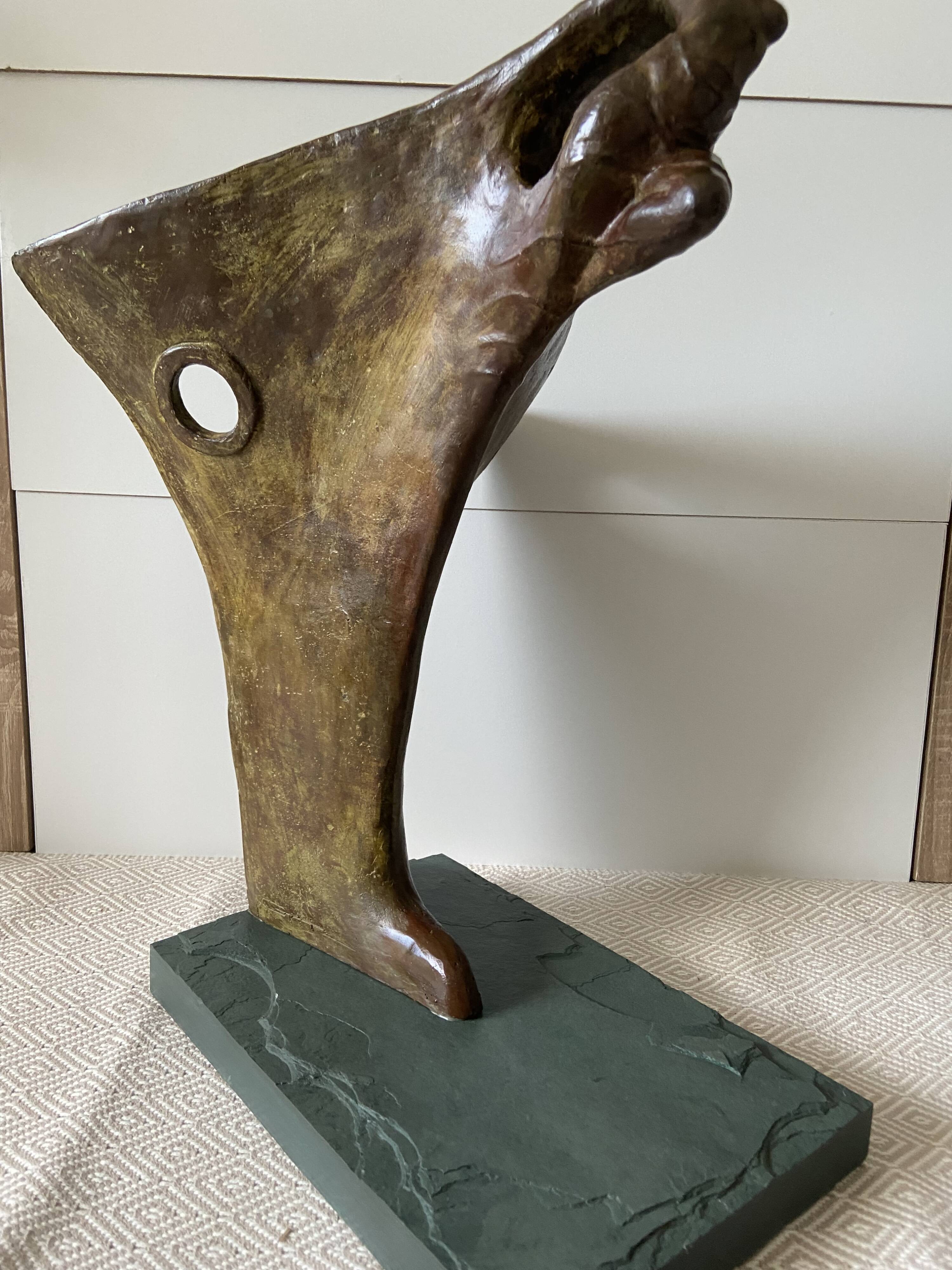 Sculpture Contemporaine Bronze Massif Proue Bateau et Sirène Signée ORTIZ