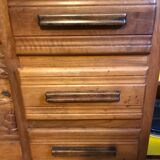 Art deco line-up in 1940s solid oak