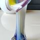 Vase design Fleur Arum. In blown art glass, Murano style. 21 cm.