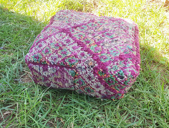 Moroccan carpet pouf