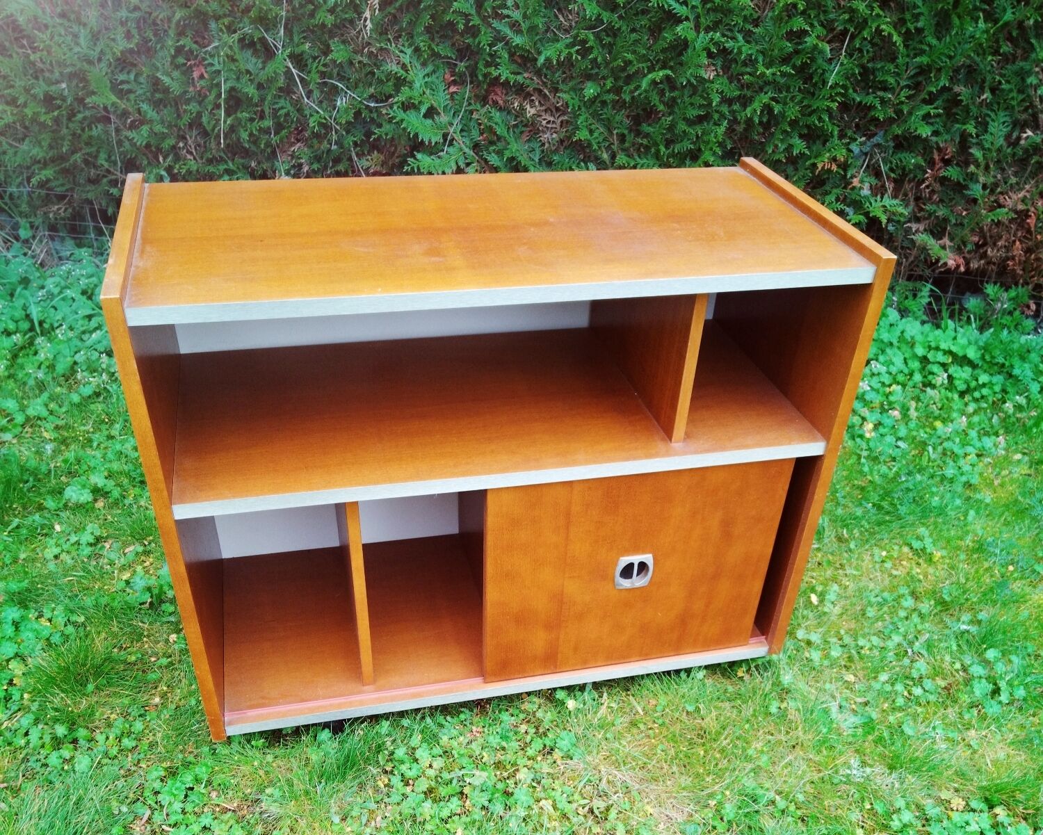 Meuble hi-fi, vynile en Teck