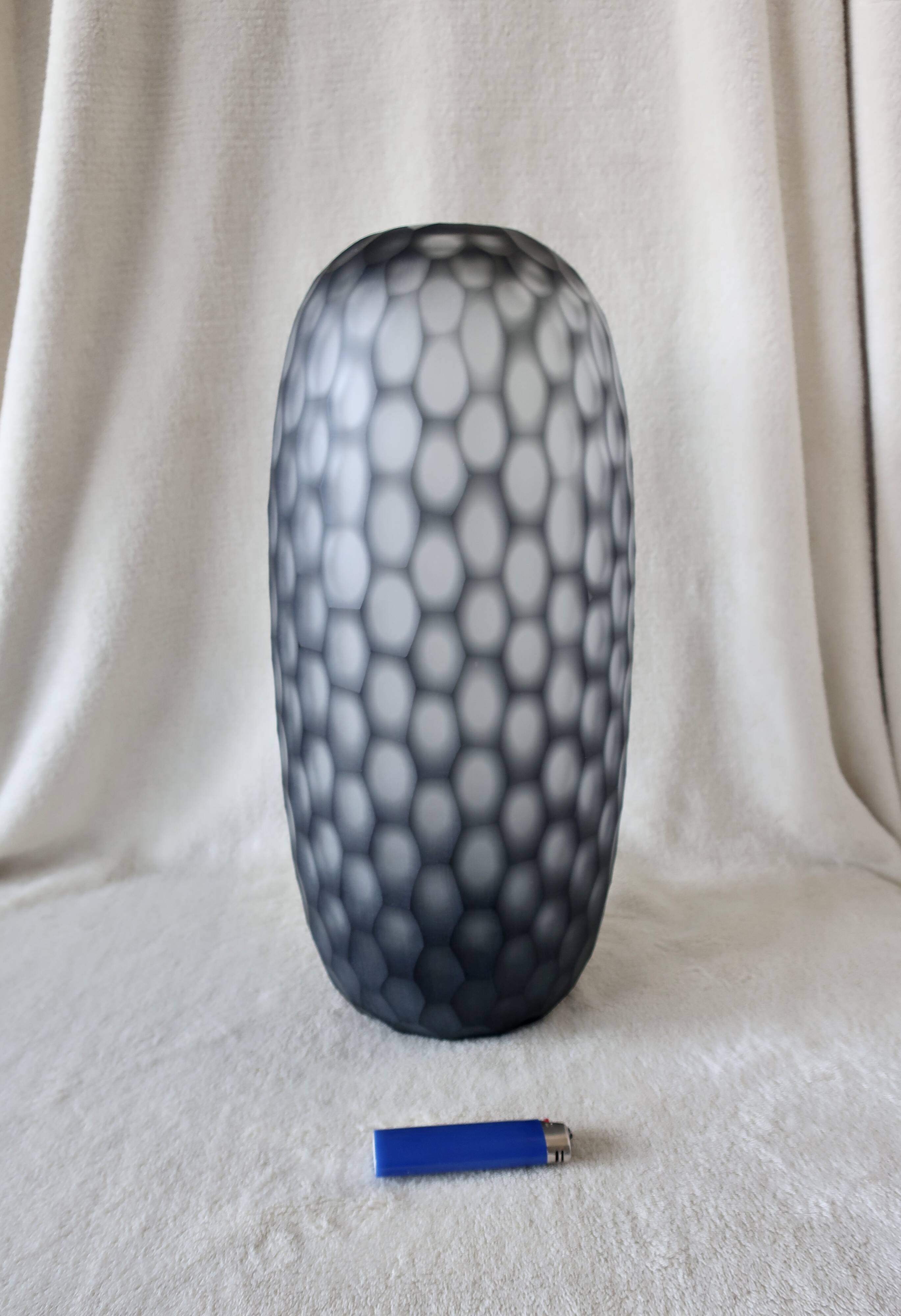 Vase Design en verre Multicouche 38 cm TBE