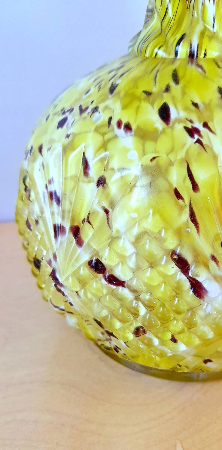 Soliflore balloon vase, art deco in clichy glass
