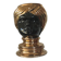 Nubian head vase or pot in black ceramic dlg by Piero Fornasetti