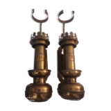 Paire de lampes en bronze