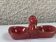 Saleron slurry in enamelled ceramic red and vintage gold