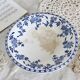 Antique patinated pedestal dish - Rare Dresden porcelain