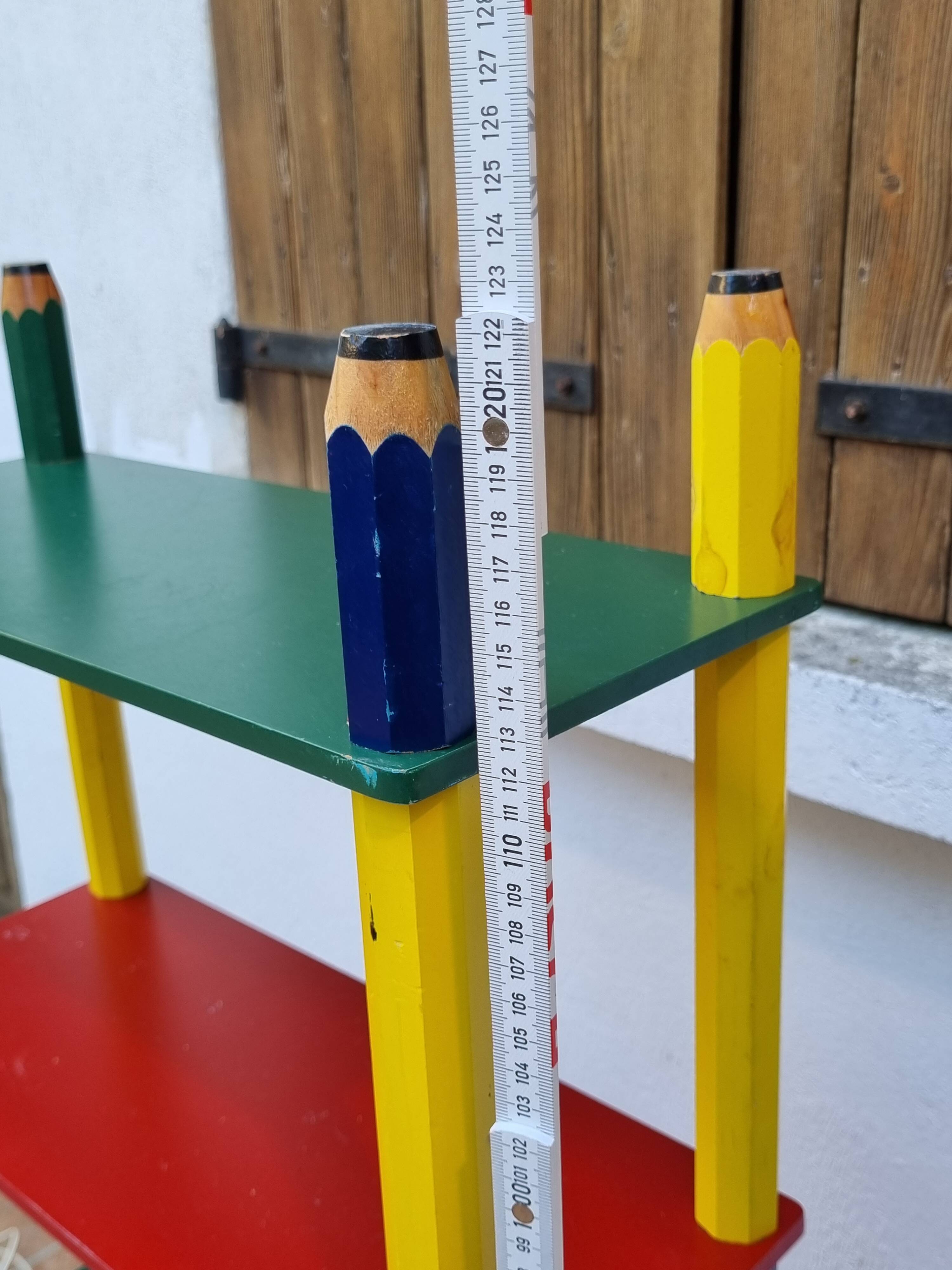 “Pencil” shelf by Pierre Sala, 1980s, 122 cm