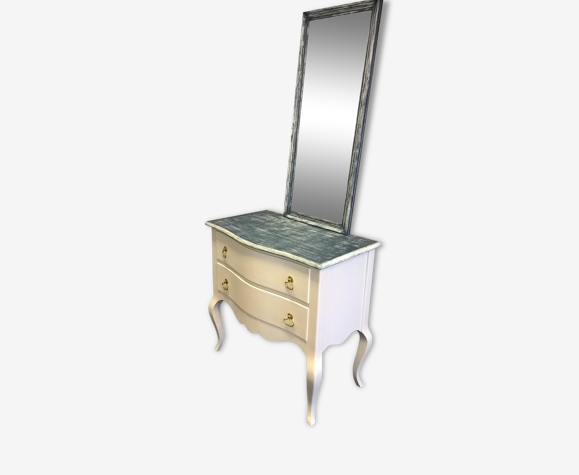 Coiffeuse et miroir blue jeans
