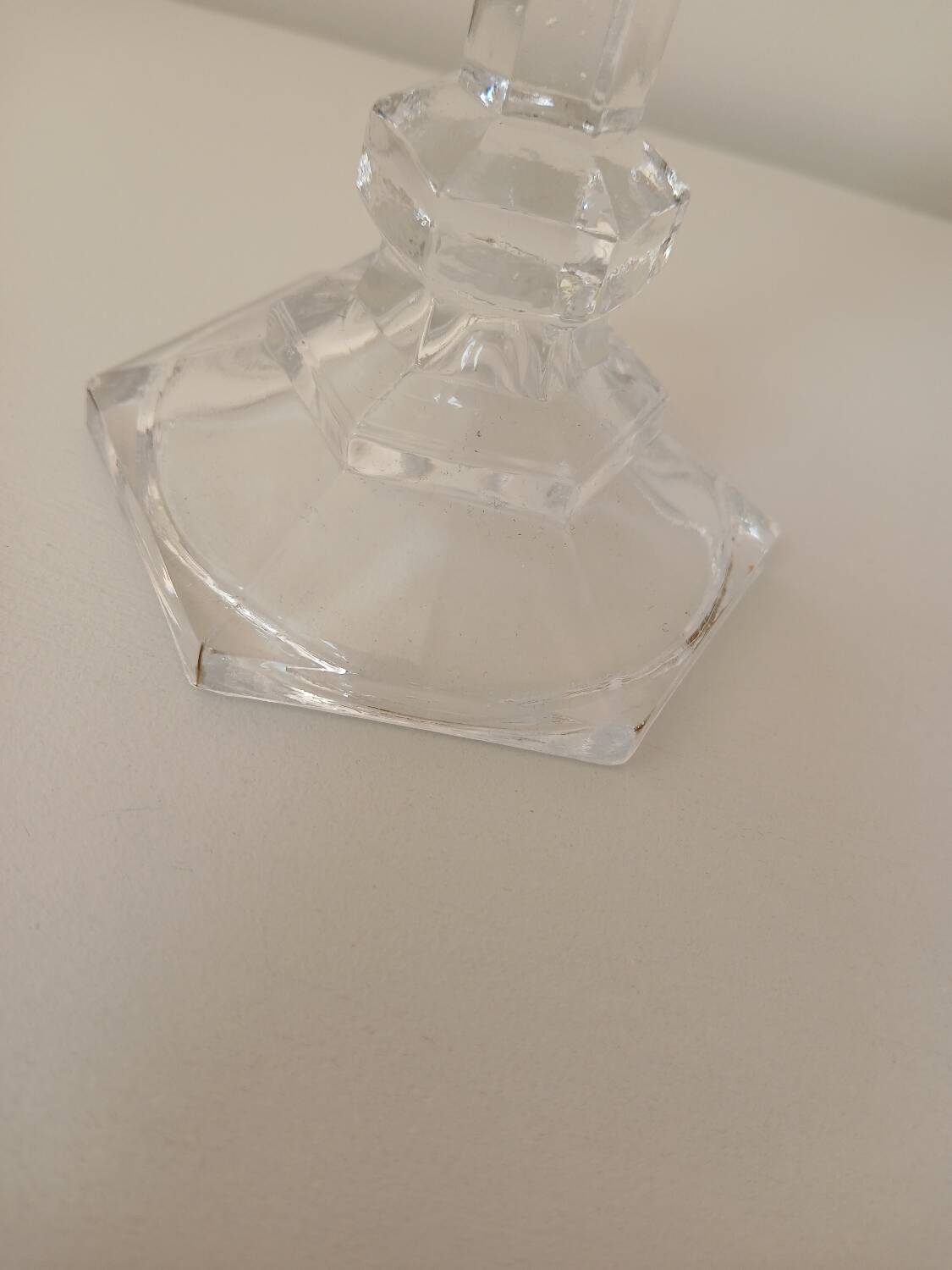 Glass candle holder
