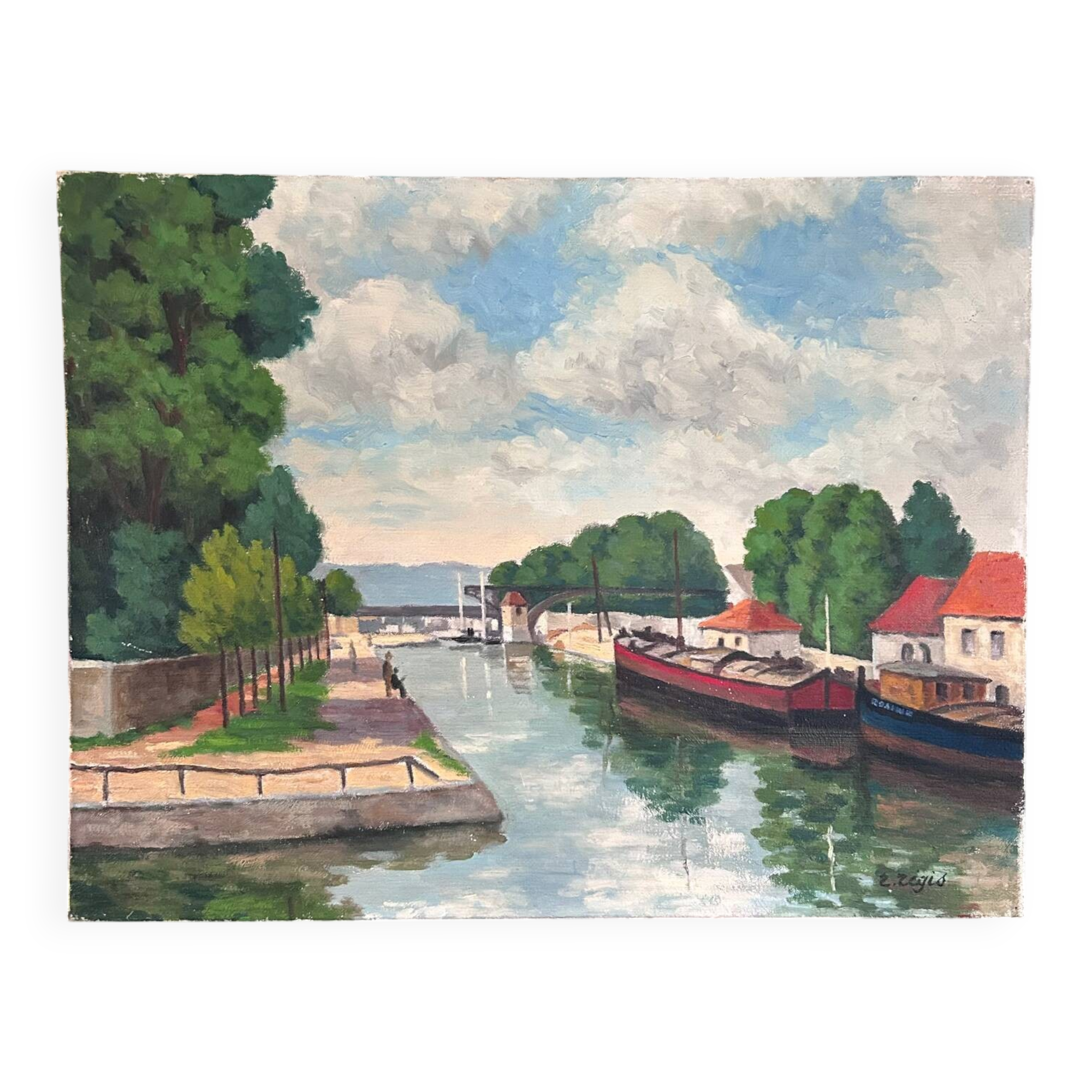 Canal barge painting