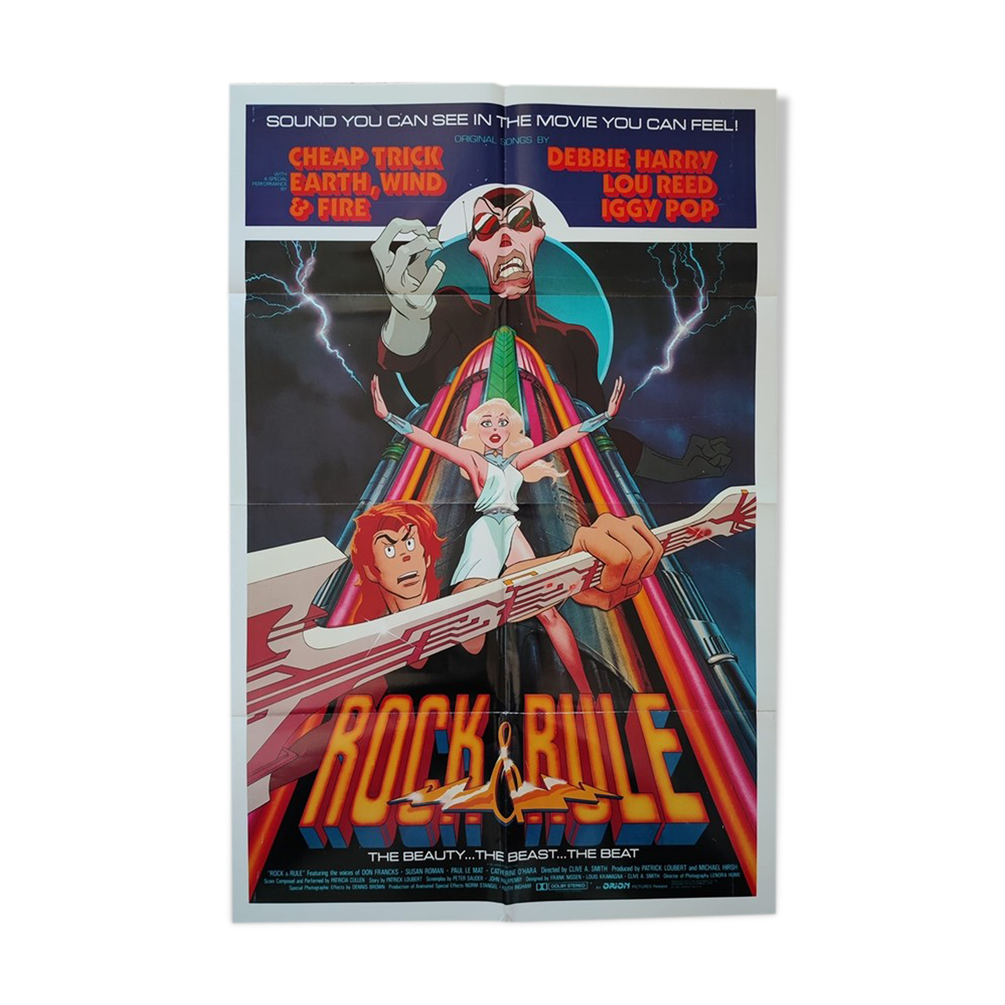 Original 1983 american poster rock and rule iggy pop cheap trick debbie harry lou reed