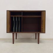 Rosewood Tambour Door Cabinet By Kai Kristiansen For Feldballes